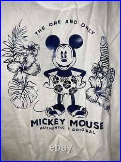 NWT Disney Parks Tommy Bahama Mickey Mouse Surf Beach Button Down 3XL 100% Linen