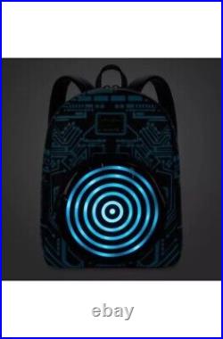 NWT! Disney Parks Tron 40th Anniversary Light-Up Loungefly Mini Backpack