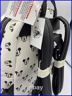 NWT Loungefly Disney Parks MICKEY MOUSE FACES Mini Backpack & Clutch Wallet Set
