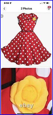 NWT The Dress Shop Disney Parks Minnie Mouse Red White Polk a Dot Dress 2x