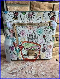 NWT With Defect Disney Parks Dooney & Bourke Sketch Crossbody Purse