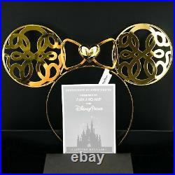 New Disney Parks Designer Alex and Ani Shiny Gold Minnie Mouse Ear Headband