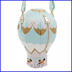 New Disney Parks Dress Shop Loungefly Small World Hot Air Balloon Crossbody Bag