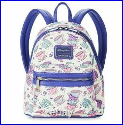 New Disney Parks Loungefly Alice in Wonderland Mad Tea Party Cups Backpack Bag