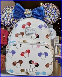 New Disney Parks Loungefly Minnie Mouse Mouse Ear Headband Backpack