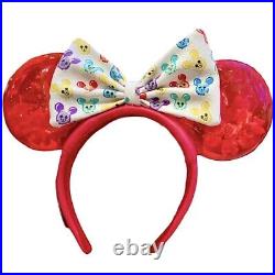 New Disney Parks Loungefly Popcorn Minnie Mouse Red Ears Scented Headband