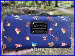 New Disney Parks Loungefly Wallet Mickey Mouse Snack Treats Food NWT