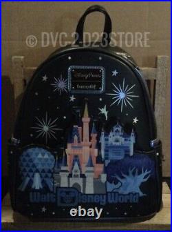 New Disney Parks Loungefly Walt Disney World 4 Park Icons Backpack+Light-up Ears