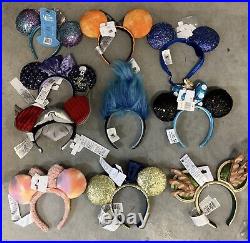 New Disney Parks Mickey Minnie Mouse Ears Lot 10 Haunted Mansion Marvel Villains