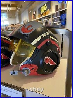 New Disney Parks Star Wars Galaxy's Edge Black Poe X-Wing Pilot Helmet WithSounds