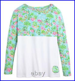 New Lilly Pulitzer x Disney Parks Finn Long Tee Sleeve Shirt XS XSmall In Hand