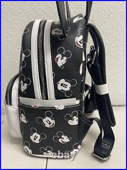 Nwt Disney Parks Loungefly 2022 Mickey Mouse Faces Ears All Over Print Backpack