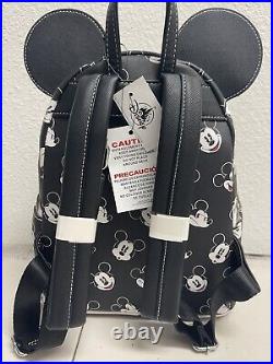 Nwt Disney Parks Loungefly 2022 Mickey Mouse Faces Ears All Over Print Backpack