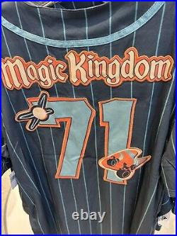 Tomorrowland Magic Kingdom Baseball Jersey Shirt Disney Parks Large NWT