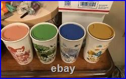 Walt Disney World 50th Anniversary Vault Set 4x Parks Tumbler Mug Starbucks